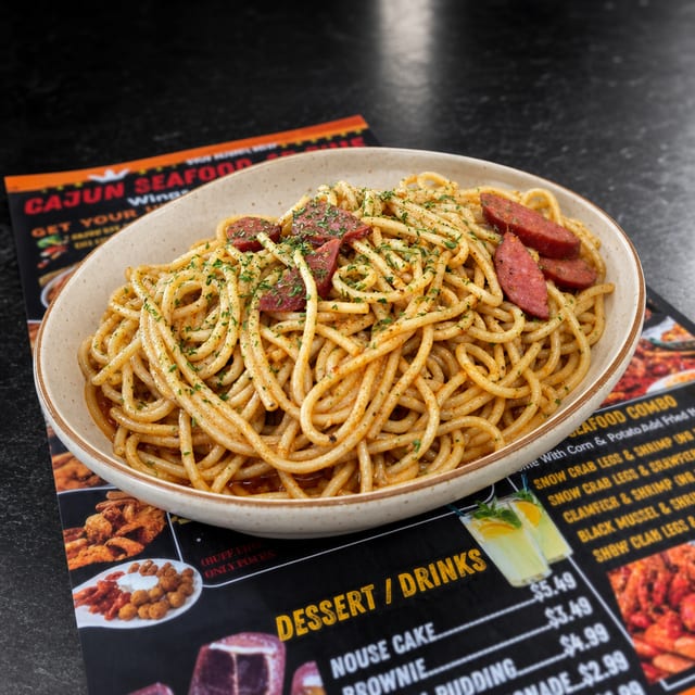Cajun Sausage Pasta.