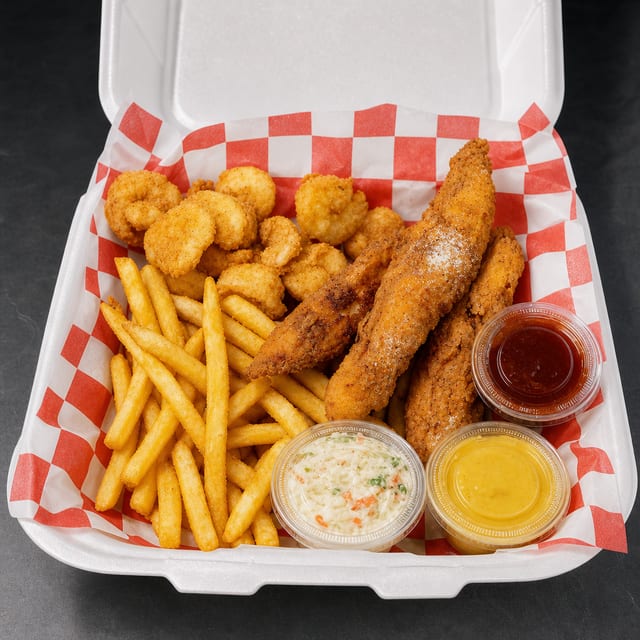 C6 ：Chicken Tenders (3 Pcs) & Shrimp (10 Pcs).